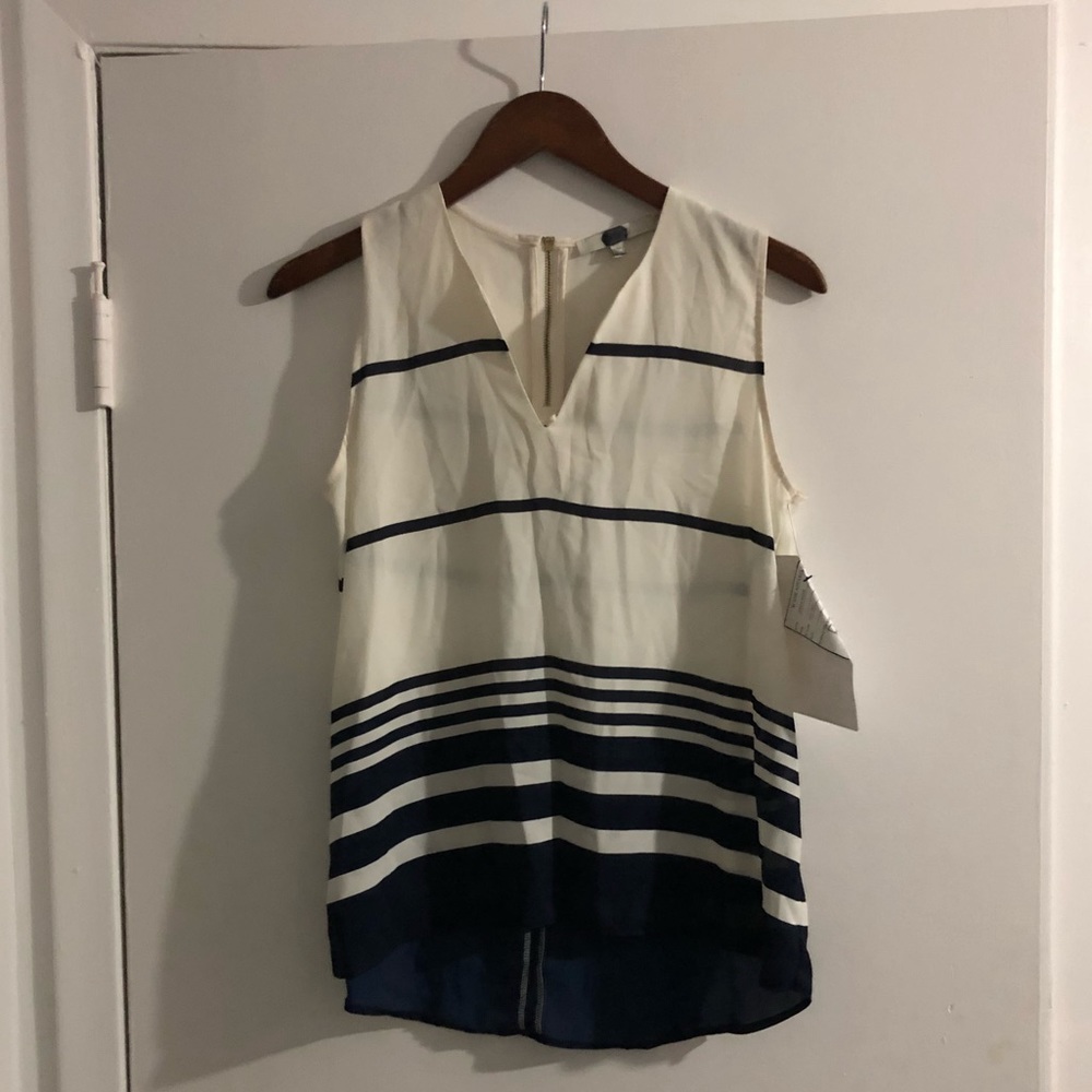 NEXT UK tee top shirt Blouse stripes NWT business